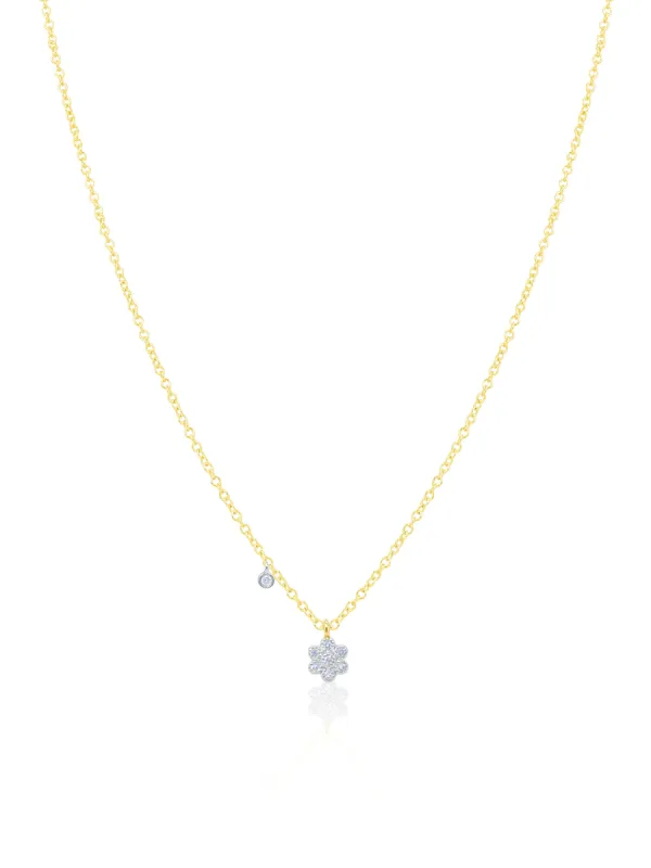 Dainty Diamond Flower Necklace sold by Meira T