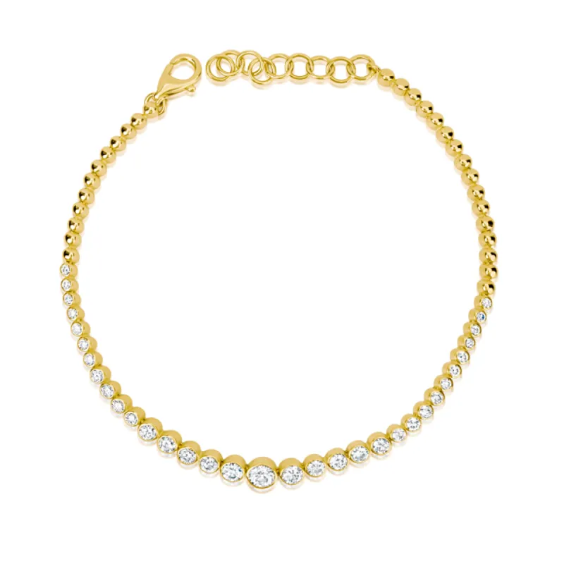Graduated Bezel Set Tennis Bracelet ONLINE EXCLUSIVE sold by Meira T