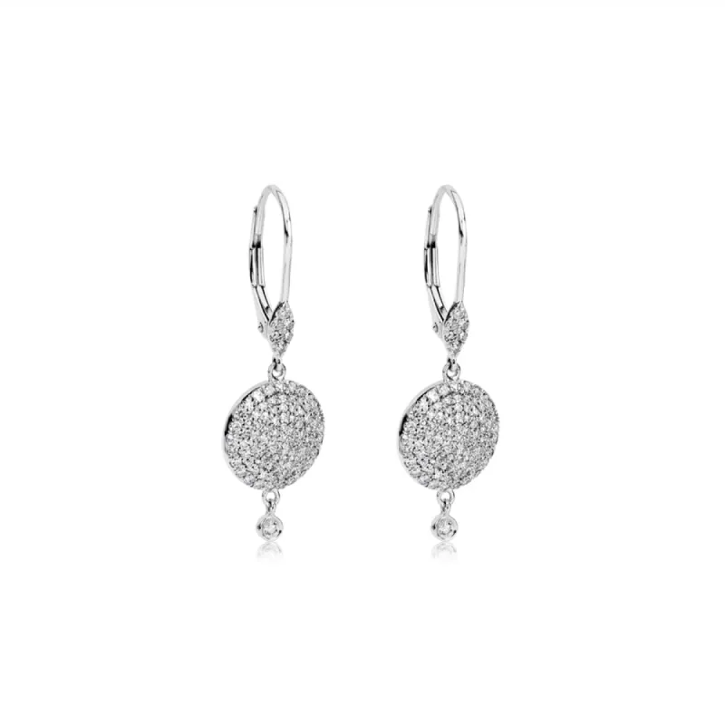 Drop Diamond Earrings with Bezels sold by Meira T