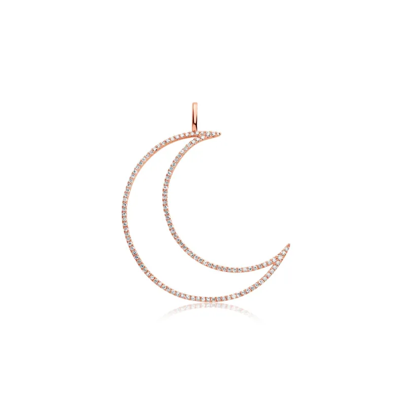 Chunky Rose Gold Moon Charm sold by Meira T