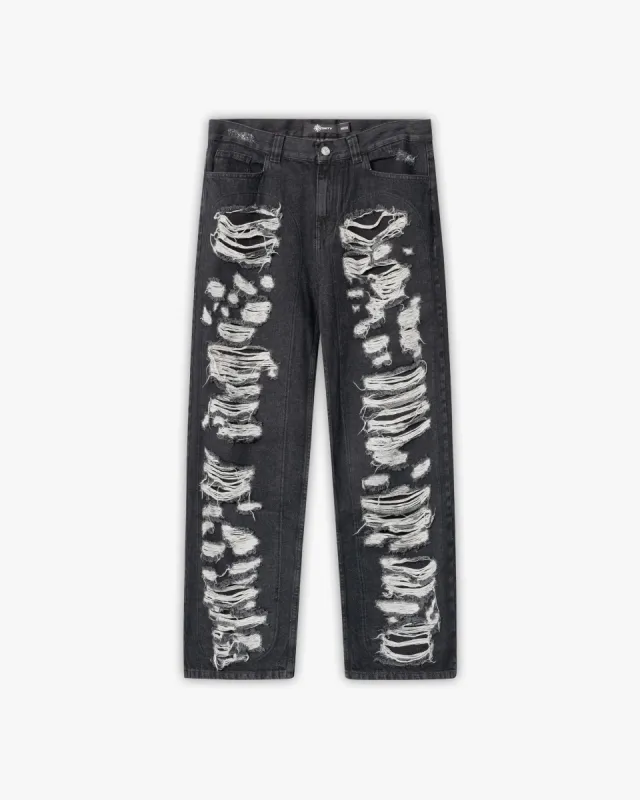 DISTRESSED DENIM BLACK sold by vicinity