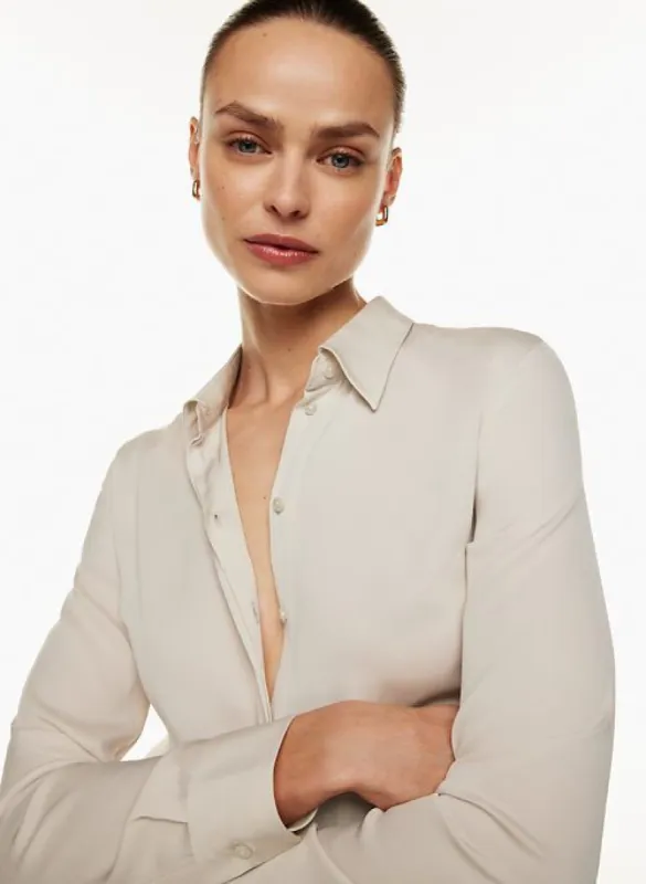 connery silk shirt sold by Aritzia