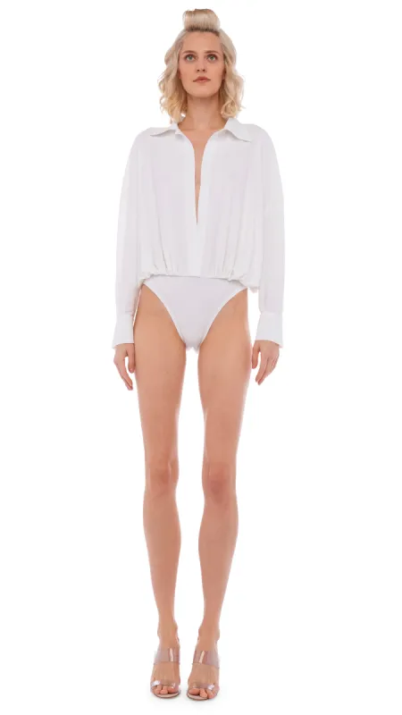 SUPER OS BF NK SHIRT BODYSUIT sold by Norma Kamali