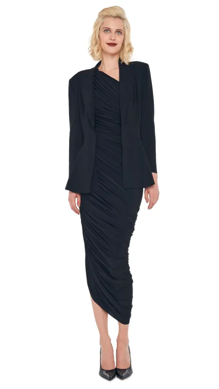 DIANA GOWN with SINGLE BREASTED PEPLUM JACKET sold by Norma Kamali