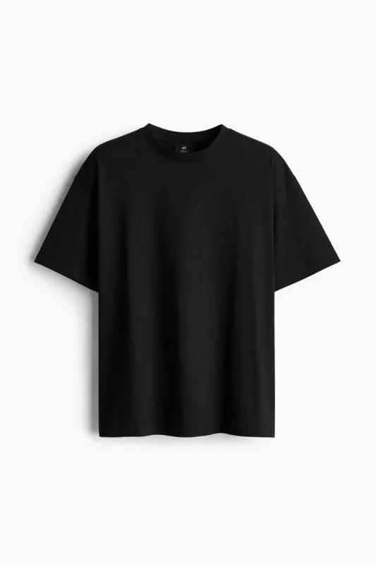 H & M - Loose Fit T-shirt - Black sold by H&M