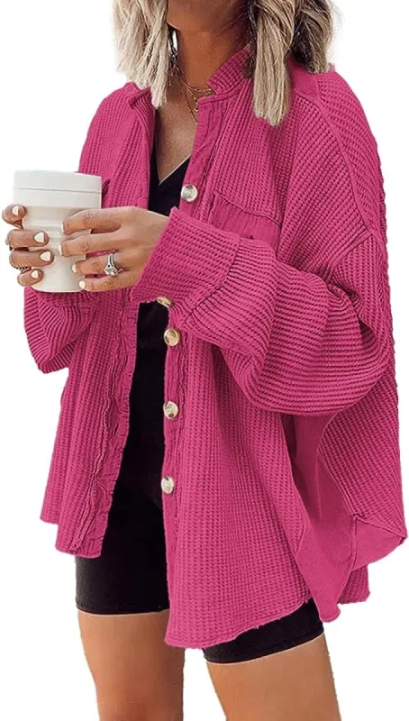 Winnie Waffle Knit Shacket sold by Daily Chic