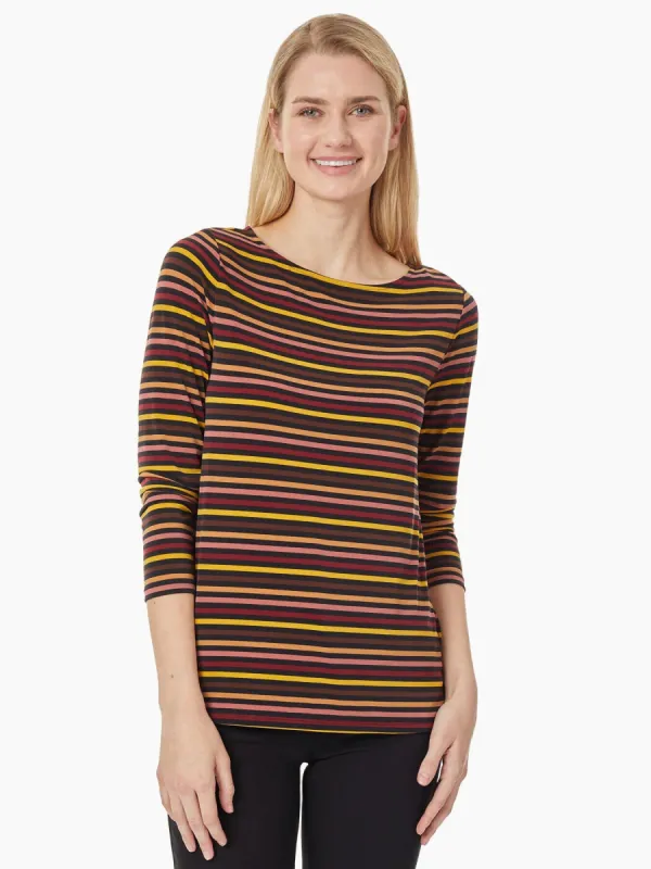 Stripe Knit Boat Neck Top sold by Jones New York