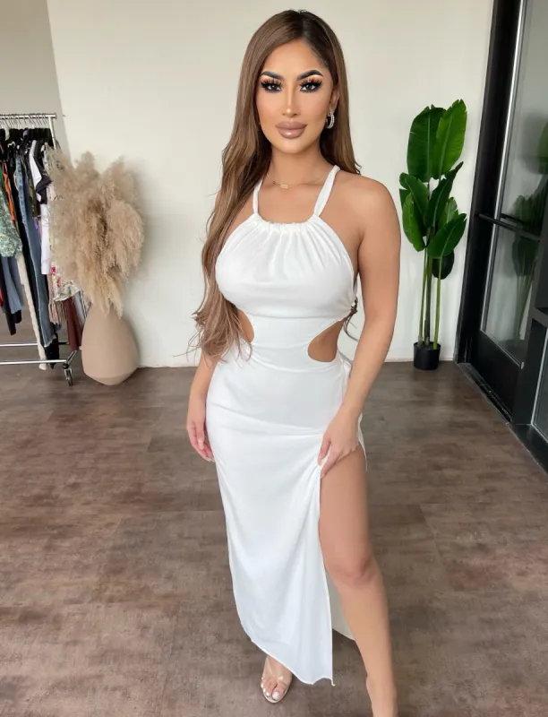 Athena Halter Dress(White)Final Sale sold by OOTDFash