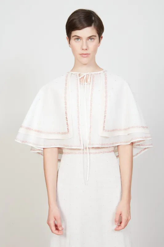 Cape courte en organza brodé sold by Paul & Joe