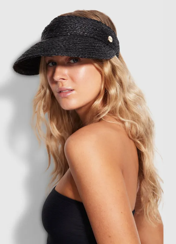 Raffia Visor - Black sold by Seafolly