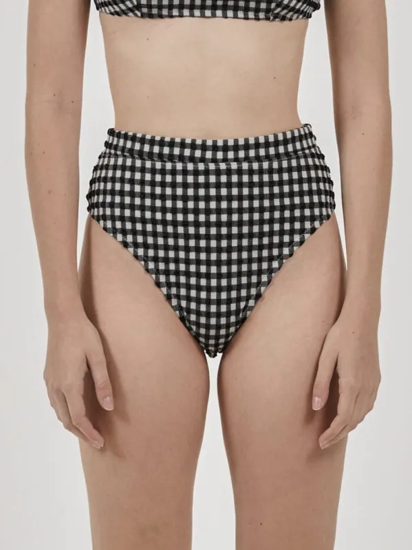 Gigi High Cut Bikini Bottom - Black sold by Thrills