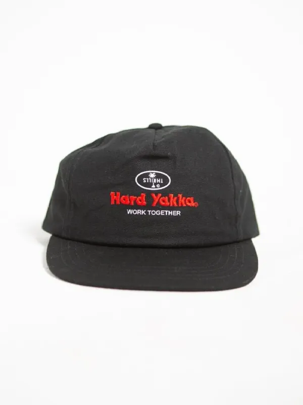 Hard Yakka x Thrills Union 5 Panel Cap - Black sold by Thrills