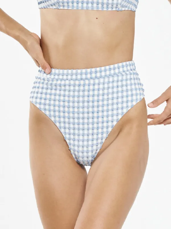 Gigi High Cut Bikini Bottom - Blue sold by Thrills