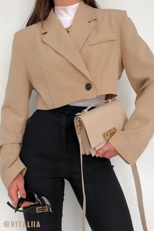 Arianna Padded Crop Jacket sold by storets