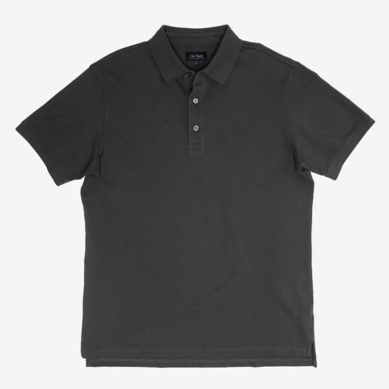 Pique Grey Polo sold by The Tie Bar
