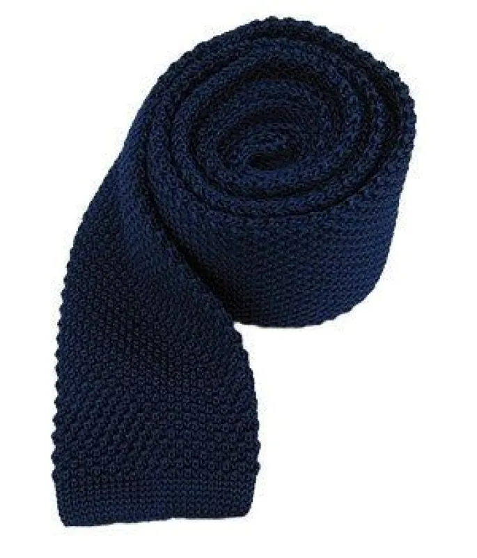 Knitted Blue Tie sold by The Tie Bar