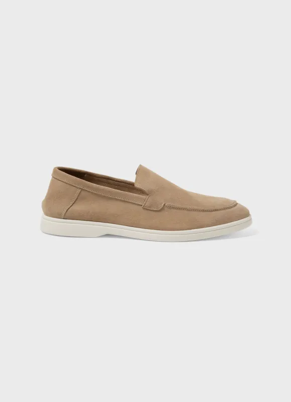 Men's Suede Loafer in Sand sold by Sunspel