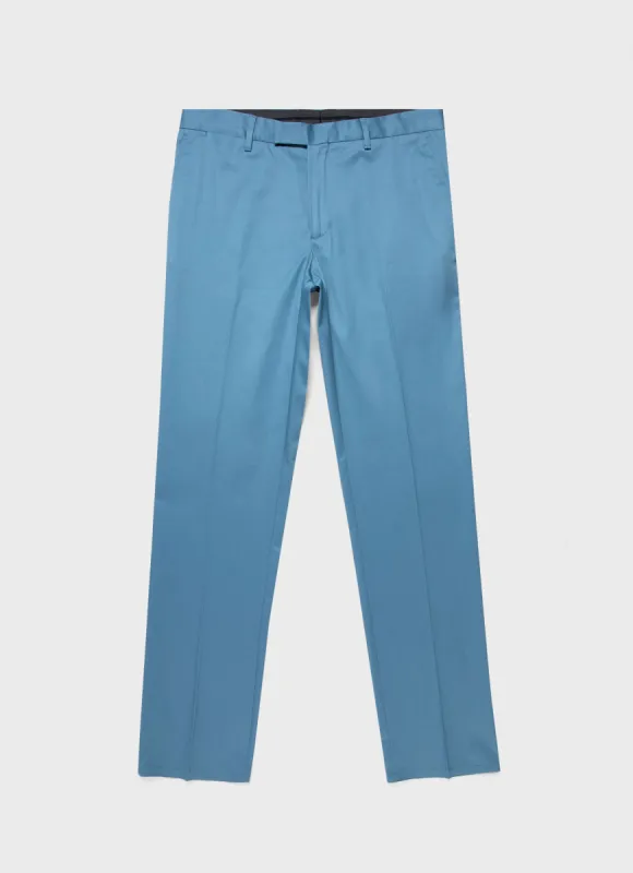 Men's Paul Weller Trouser in Petrol Blue sold by Sunspel
