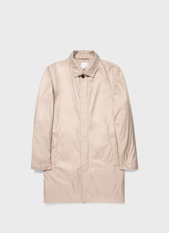 Men's Insulated Mac in Light Stone sold by Sunspel