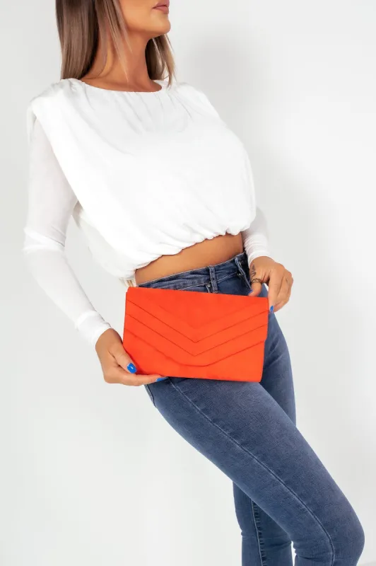Stella Scarlett Suedette Clutch Bag sold by Va Va Voom