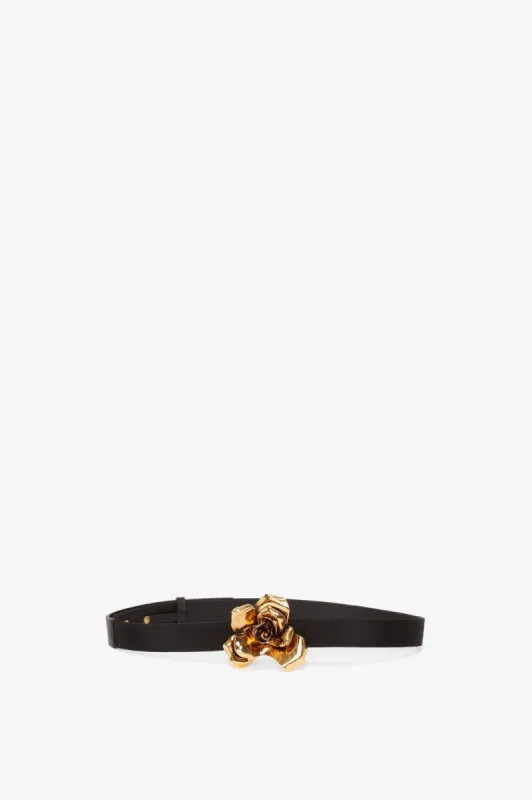 Exclusive Flower Belt In Black And Gold sold by Victoria Beckham