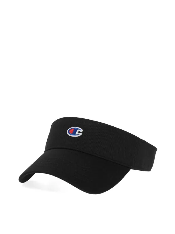 CHAMPION SMALL LOGO VISOR HAT - BLACK - CLEARANCE sold by Blackwell