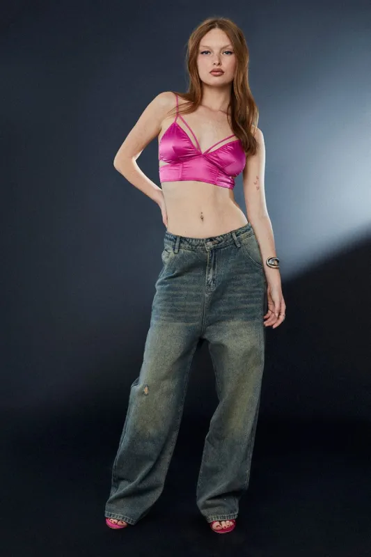 טופ סאטן Totally Worth It קאט-אאוט sold by Adika