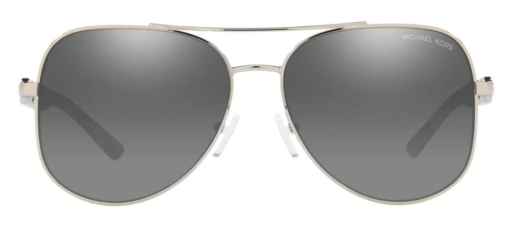 Michael Kors MK 1121 115388 Aviator Metal Silver Sunglasses with Silver Gradient Lens sold by Gaffos