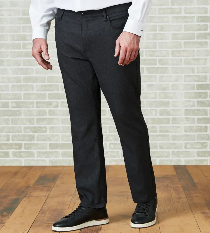 Two-Tone Knit Textured Five-Pocket Pants sold by George Richards