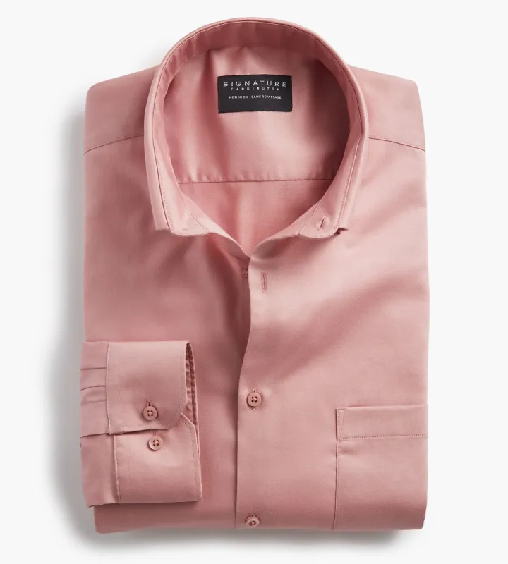Classic Fit Non-Iron Sateen Dress Shirt sold by George Richards