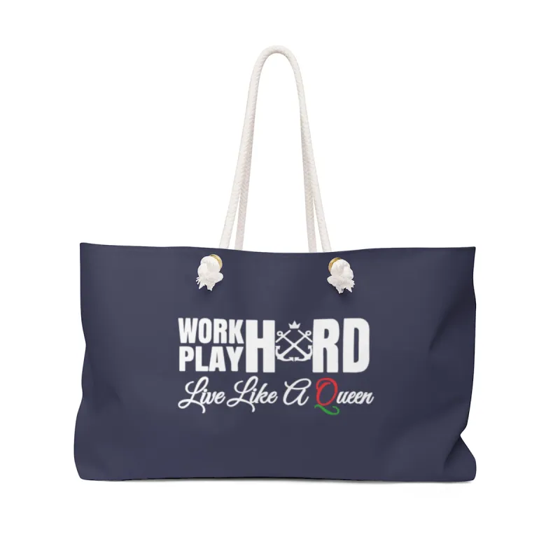 Work Hard Weekender Bag sold by Captain’s Club