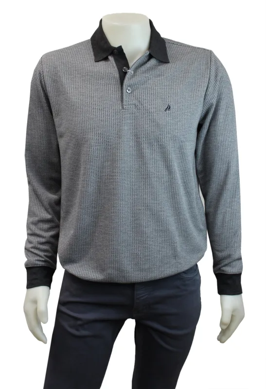 TRE VELLA LONG SLEEVE POLO SHIRT sold by Esco Clothiers