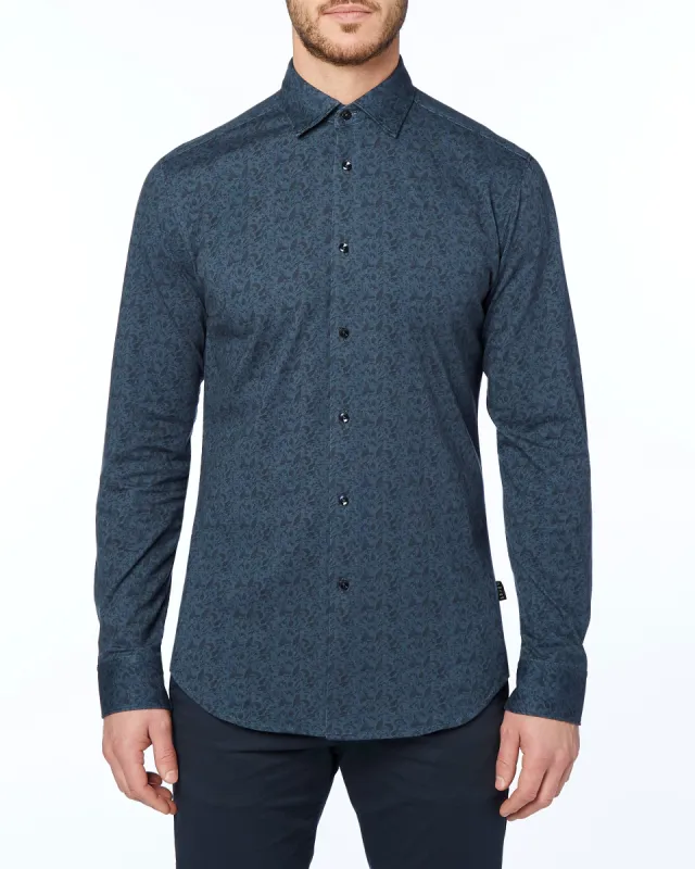 HORST LONG SLEEVE SHIRT- DARK BLUE sold by Esco Clothiers