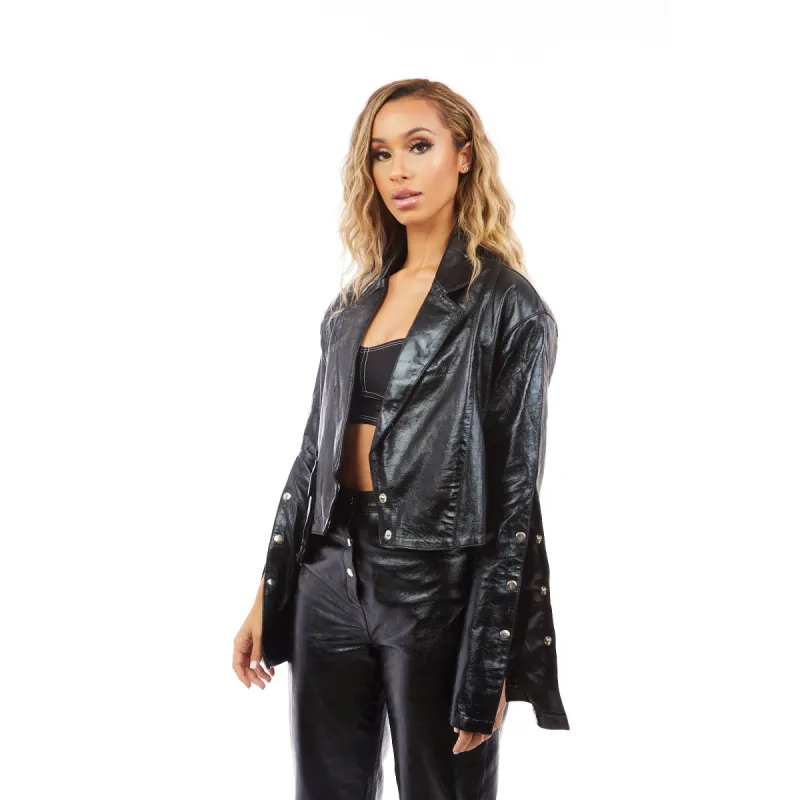 Venus Leather Jacket (Black) sold by Karl Kani