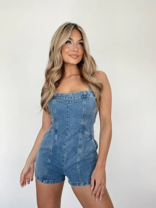 Denim Daze Romper sold by LANE 201