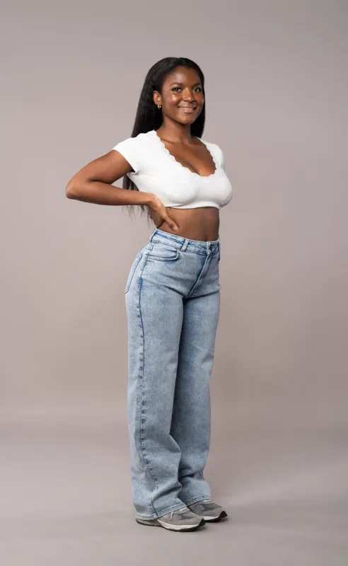 Womens Baggy Fitjeans - 80s Blue sold by Fit Jeans