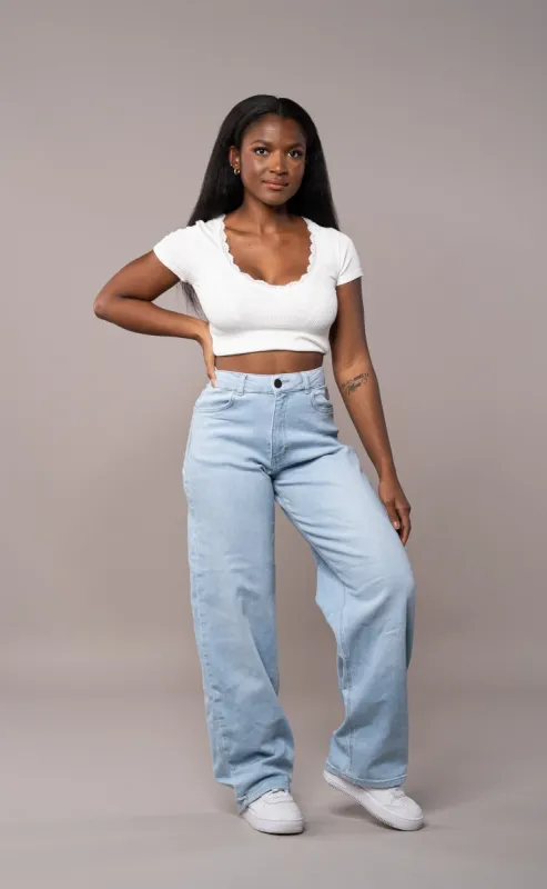 Womens Baggy Fitjeans - Vintage Blue sold by Fit Jeans