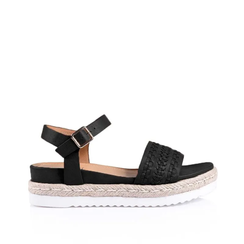 Disco Footbed Sandals - Black sold by Verali