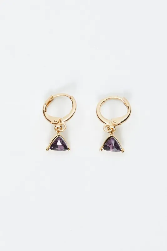 Metallic Nyla Rose Diamante Hoop Earrings sold by Ally Fashion