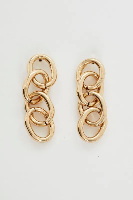 Metallic Circle Drop Earrings sold by Ally Fashion