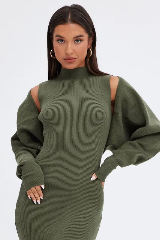 Green Knit Shrug sold by Ally Fashion