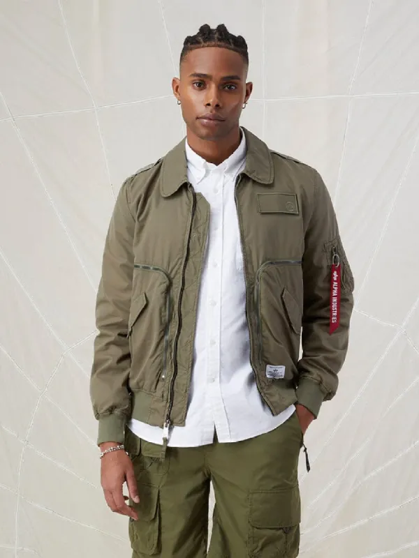 ALPHA INDUSTRIES CWU-36P VINTAGE　GRAY Rare Vintage ALPHA INDUSTRIES USAF Flyers CWU-36/P Bomber