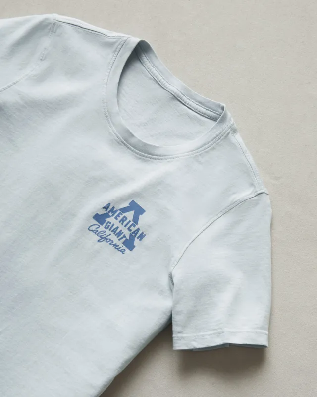 Women's Classic Cotton Graphic Tee - Pearl Blue sold by American Giant