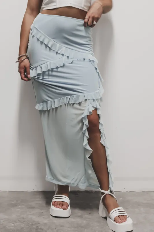 DEAL Blown In With Wind Mesh Maxi Skirt sold by Amazing Lace