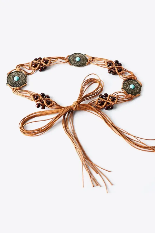 Bohemian Style Braid Belt sold by Back2Basics