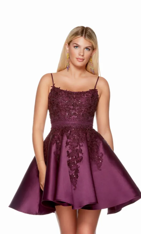Formal Dress: 3164. Short, Scoop Neck, A-line, V Shaped Back sold by Alyce Paris