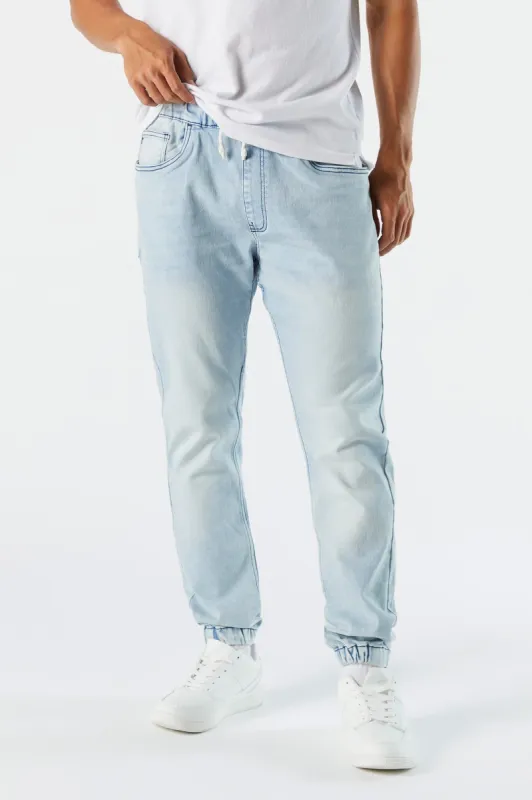 Light Wash Denim Jogger sold by Charlotte Russe