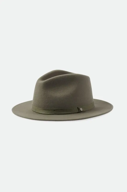 Messer Packable Fedora - Olive Surplus sold by Brixton
