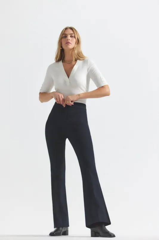 Crosby Flare Trouser - Midnight sold by Derek Lam