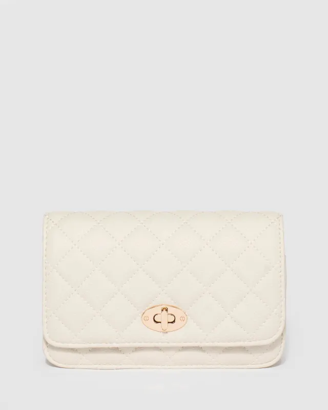 Ivory Eboni Quilted Crossbody Bag sold by Collete Hayman